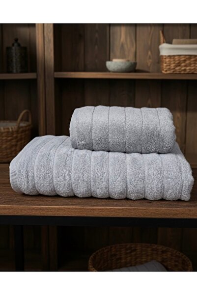 COTTOWEL'S طقم حمام من القطن الدقيق مكون من قطعتين / منشفة حمام 90×150 / منشف...