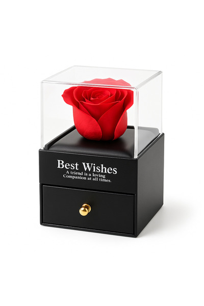 OEM Scented Soap Rose in Box with Drawer and Dome, Elegant Gift with Bag, 10x...