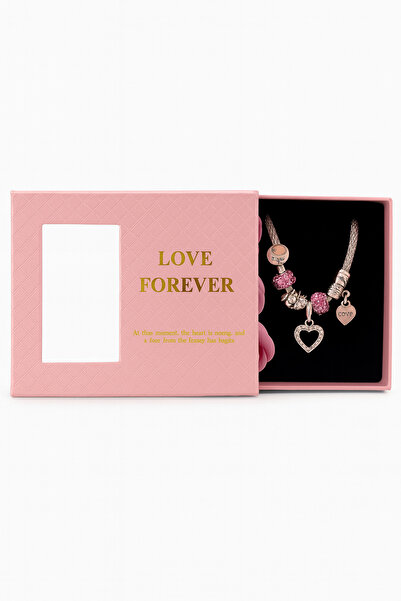 OEM Luxury Pink Gift Set with 6 Soap Roses and Surprise Bracelet, +Love Forever BAG