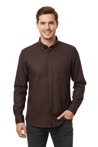ADVANTE قميص رجالي شتوي بأكمام طويلة وجيب واحد BGL-ST04820