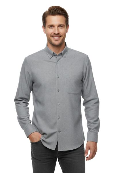 ADVANTE Men's Winter Long Sleeve Single Pocket Shirt Bgl-St04820