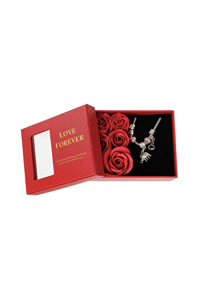 OEM Luxury Gift Set with 6 Soap Roses and Surprise Bracelet, +Love Forever BAG