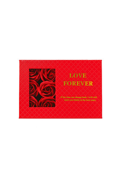 OEN Love Forever Gift Set with 3 Soap Roses in Premium Red Sliding Box + Gift Bag