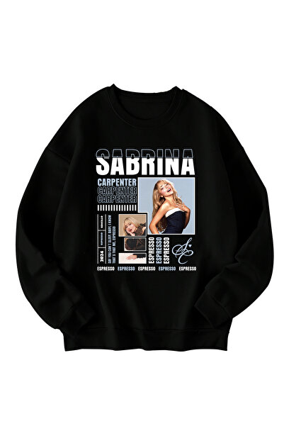 SVART WEAR سويت شيرت سابرينا كاربنتر مطبوع قصة فضفاضة للجنسين