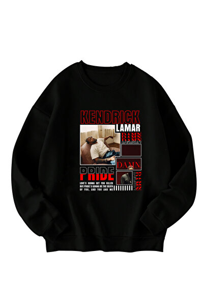 SVART WEAR Φούτερ Unisex Kendrick Lamar Damn με τύπωμα oversized