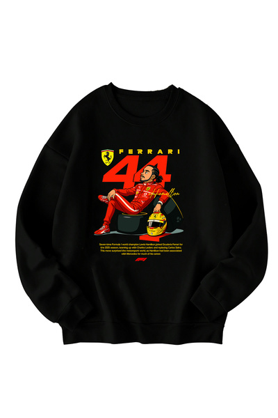 SVART WEAR سويت شيرت لويس هاميلتون أنيمي مطبوع قصة فضفاضة للجنسين