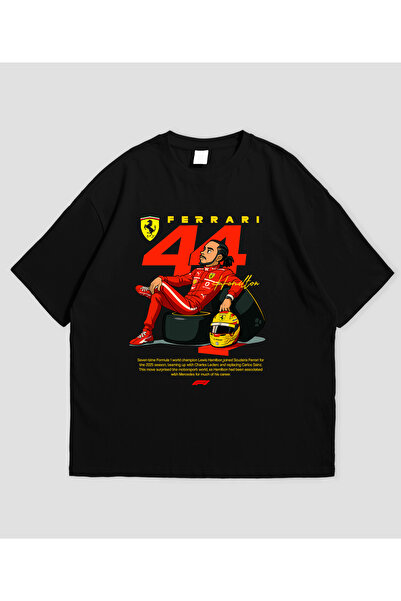SVART WEAR Lewis Hamilton Anime cu imprimeu supradimensionat Unisex tricou