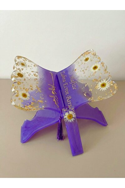 LMS EPOKSİ Kişiye Özel İsimli Epoksi Rahle ve Kitap Ayracı Seti - Gerçek Papa...