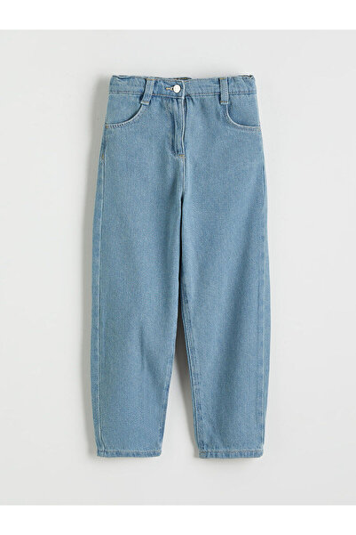 LC Waikiki بنطلون جينز للفتيات من إنتيجو ستور، موديل إنديجو بيلي، بخصر مطاطي ...