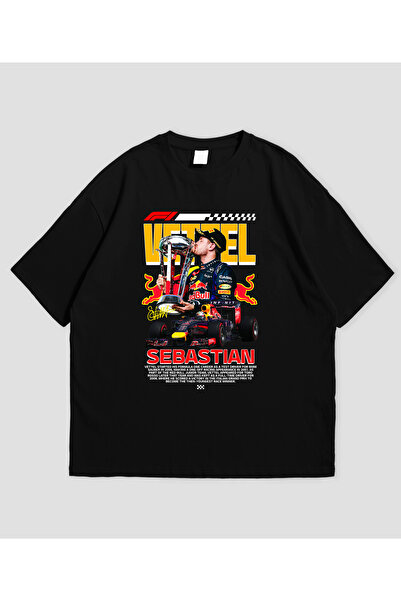 SVART WEAR Μπλουζάκι Unisex Sebastian Vettel Champion με τύπωμα oversized