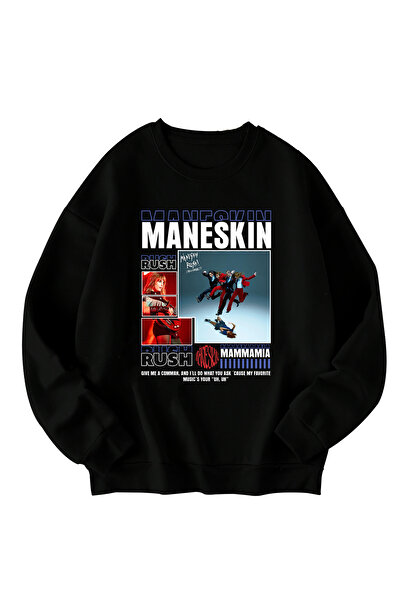 SVART WEAR Maneskin cu imprimeu supradimensionat Hanorac unisex tricou