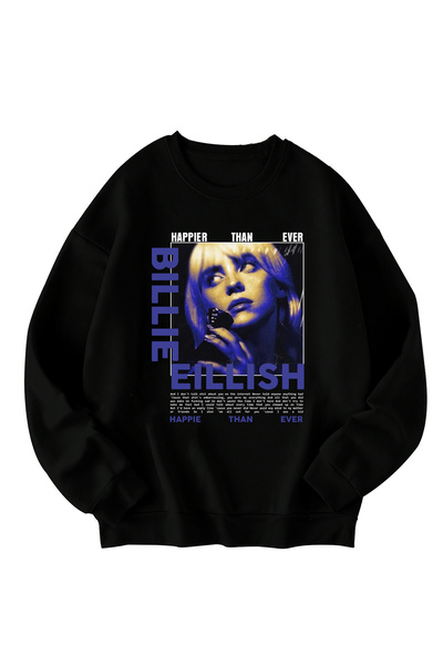 SVART WEAR سويت شيرت بيلي إيليش مطبوع قصة فضفاضة للجنسين