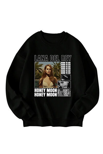 SVART WEAR تي شيرت لانا ديل راي بورن تو داي مطبوع قصة فضفاضة للجنسين