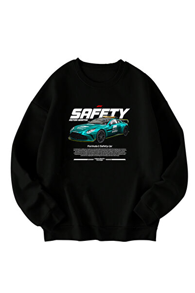 SVART WEAR سترة سيفتي كار مطبوع قصة فضفاضة للجنسين