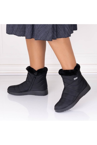 Botinelli Women's Black Fur-lined Boots from Fas Tanyana, 39