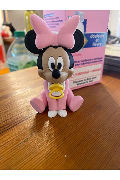 HasFar Tech Cute Mouse Figure with Pink Bow 8cm