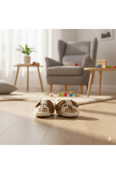 Valenta Sevimli Köpek Çocuk Kreş Pandufu İç Ve Dış Mekan Ev Ayakkabısı