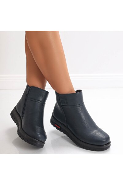 Botinelli Women's Fur-lined Boots in Bluemarine Made of Ecological Leather Ka...