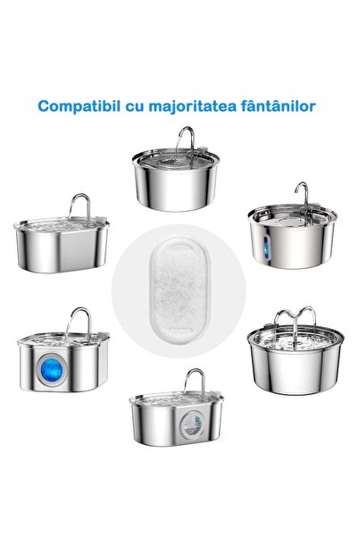 NEXTWAVE Set de 16 filtre pentru fântâni de apă pentru pisici și câini, cărbune activ, bumbac și prefiltru