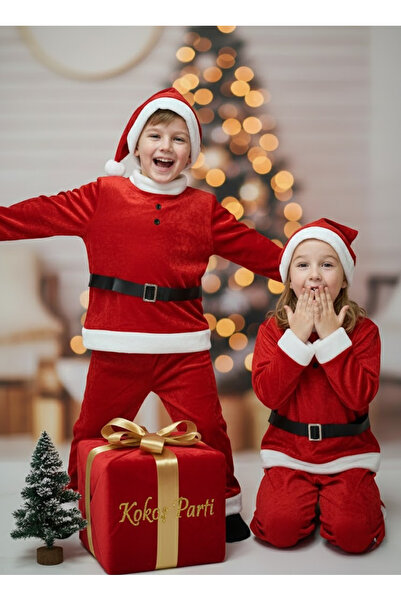 Kokoş Parti Yılbaşı Noel Baba Kostüm Kıyafeti 4-5 Yaş Çocuk İçin Uyumlu – Lüx...