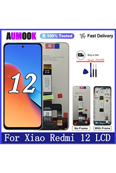 Choice1 شاشة عرض بدون إطار مقاس 12 بوصة لهاتف Redmi 12 4G/5G، شاشة LCD تعمل ب...