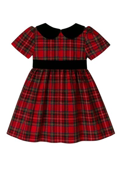 Petit Coral Tartan Merry Elbise