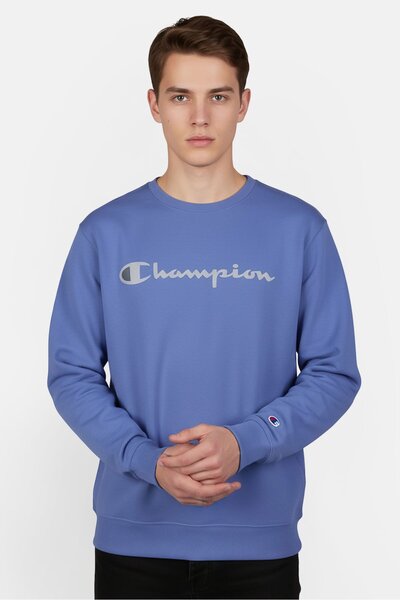 Champion Men Sportswear Fit Long Sleeve Outdoor Sweatshirt, Blue