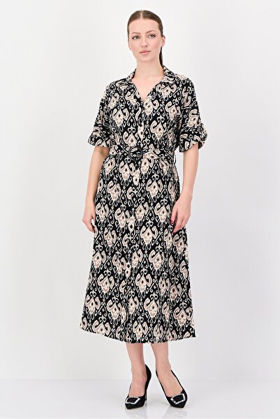 Bebe Women Allover Print Midi Dress, Multicolor