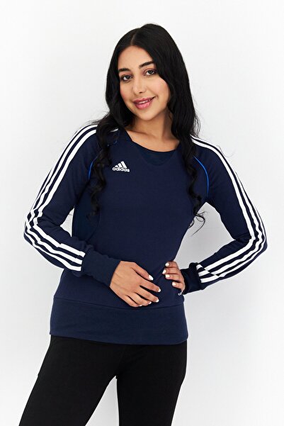 adidas Women Sportswear Fit Brand Logo Training Sweatshirt, Navy