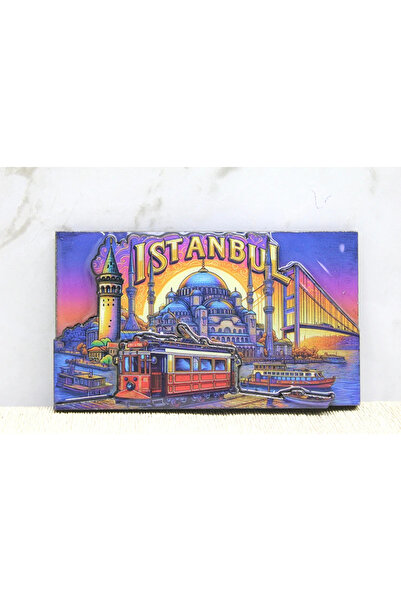 Livenda مغناطيس خشبي بتصميم مدينة اسطنبول Liv563