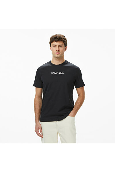 Calvin Klein Erkek Normal Kalıp Yuvarlak Yaka Pamuklu Logo Detaylı Kısa Kollu...
