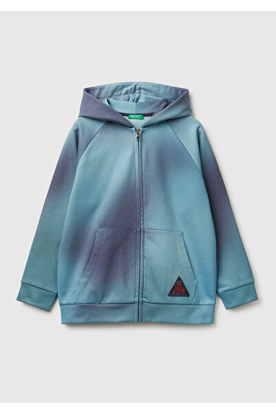 United Colors of Benetton Erkek Çocuk Mavi-Siyah Gölge Efektli Kişiselleştiri...