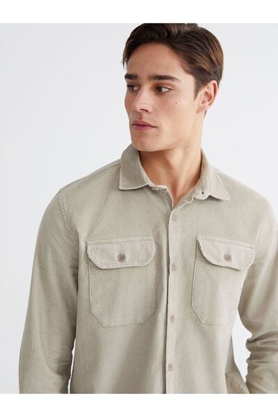 LC Waikiki LCWAIKIKI Classic Rahat Kalıp Kadife Erkek Gömlek