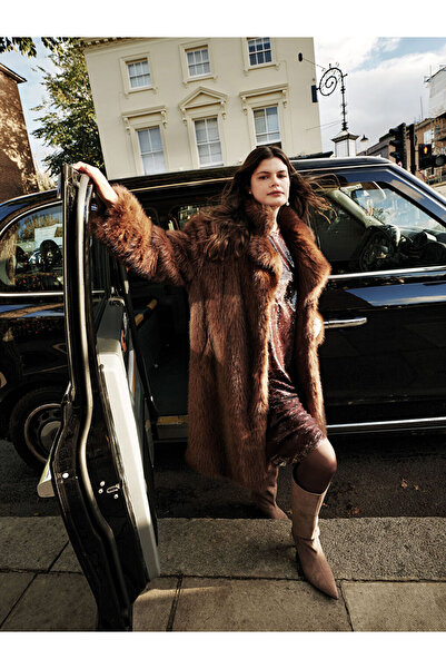 LC Waikiki Sparkling Choices from Shining Store Jacket Roba Women's Fur Coat