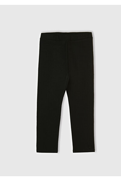 United Colors of Benetton Κοριτσίστικο κολάν με μαύρο λογότυπο με κεντημένο σ...
