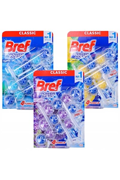 Bref Power WC Toilet Freshener Set, 9 x 50 g