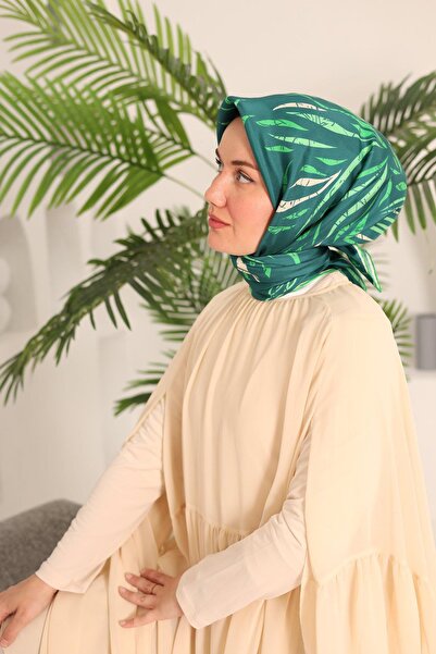 Silk Home Eșarfă de mătase Tivil IST 11432 - 32 Verde, Verde închis, Ecru