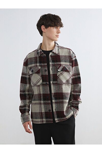 LC Waikiki Xside Comfortable Fit Plaid Men's Shirt Jacket