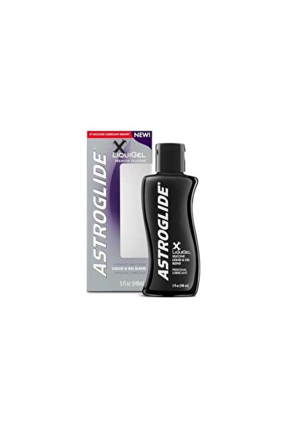 ASTROGLIDE مزلق X الممتاز المصنوع من مزيج السيليكون السائل والجل، 5 أونصة سائ...