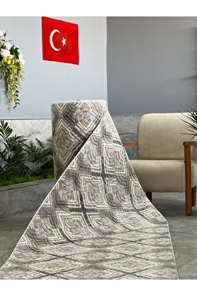 Dinarsu Evpark Halı Aksu Salento Kaymaz Keçe Makinada Yıkanabilir Taban Kesme...