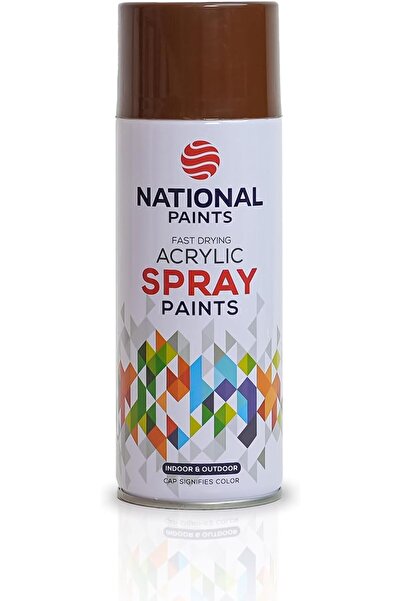 NATIONAL PAINTS بخاخ طلاء أكريليك سريع الجفاف - بني شوكولاتة 712