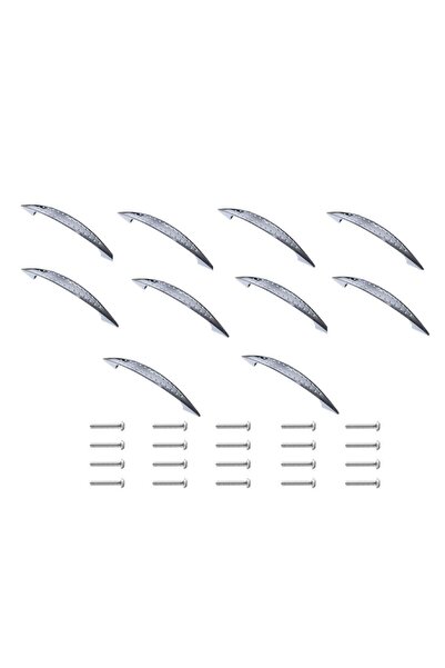 OEM Noktali metal handle, 96 mm, chrome finish/set of 10 pieces