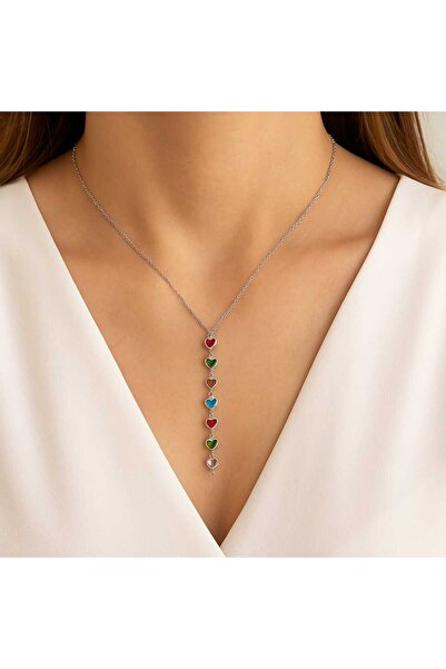 BY YASİN TOPÇU 💖   قلادة على شكل قلب ملون 🤍 ✨