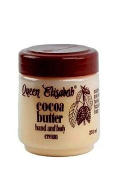 Queen Elizabeth كريم بزبدة الكاكاو لليدين والجسم شفاف قطعتين