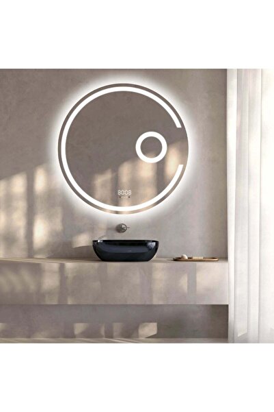 shark design Oglindă LED 70×70 cm cu lupă cosmetică, senzor de mișcare, 3 tip...