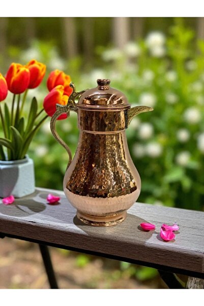Bakır Dünyası Online Bakır Dünyası - 2 Litre El Dövmesi Bakır Sürahi – 708 Gr...