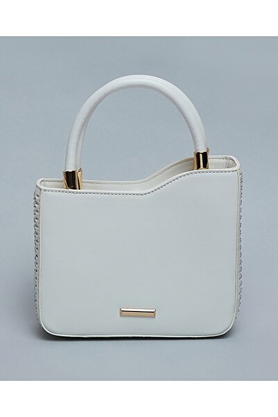 R&B Women'S Ivory Embellished Handheld Bag