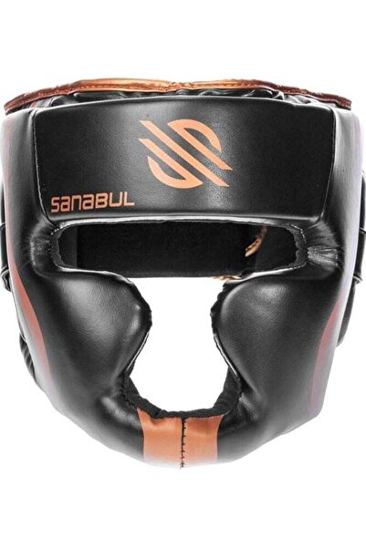 Sanabul خوذة أساسية للملاكمة للرجال والنساء - موياي تاي وفنون القتال المختلطة، تغطية كاملة للوجه، لون نحاسي، مقاس صغير/متوسط