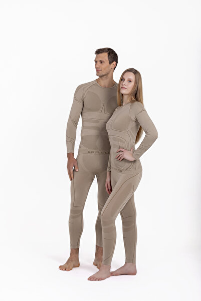 OIL COMPANY Unisex Termal Kayak Kamp Spor Esnek Sıcak Tutan Alt Üst Kum İçlik...