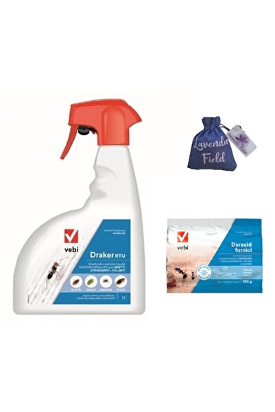 Vebi Insecticid Draker RTU 1L + Granule furnici 100g + sac Lavandă LF 10g - anti insecte exterior
